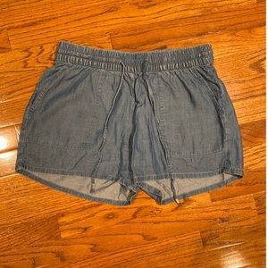 blue flowy shorts with jean look (not jean)